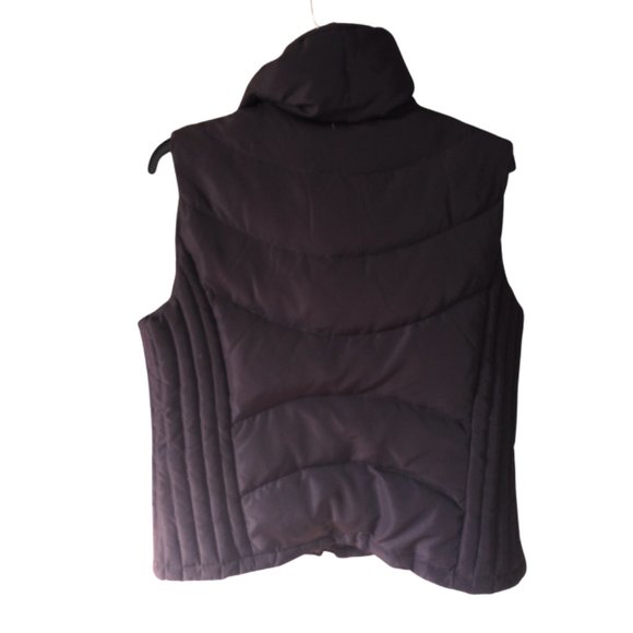 Kenneth Cole Reaction Womans Zip Up Brown Puffer Vest Size Large - Picture 3 of 3